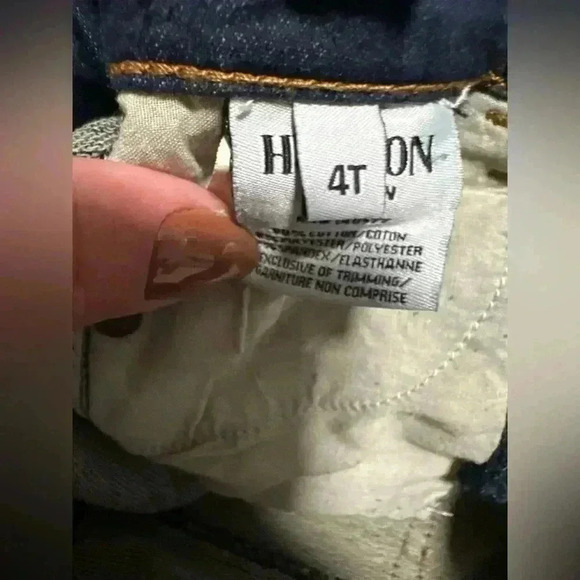 156. Hudson Girls/ Boys Jeans Pants Sz 4T Logo Patch Stitch Pocket - Picture 5 of 5